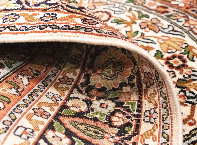 Zijden tapijt - Kashmir Silk - 125 x 83 cm - oranje