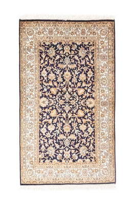 Zijden tapijt - Kashmir Silk - 127 x 74 cm - blauw