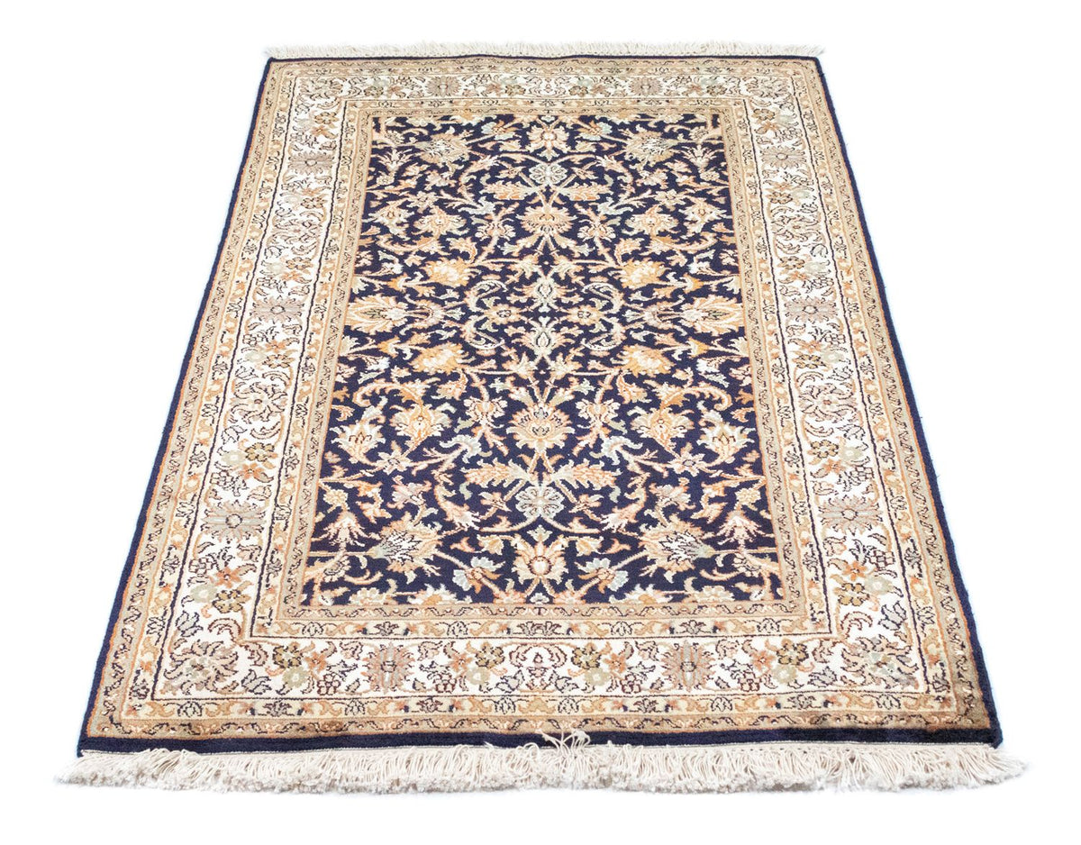 Zijden tapijt - Kashmir Silk - 127 x 74 cm - blauw