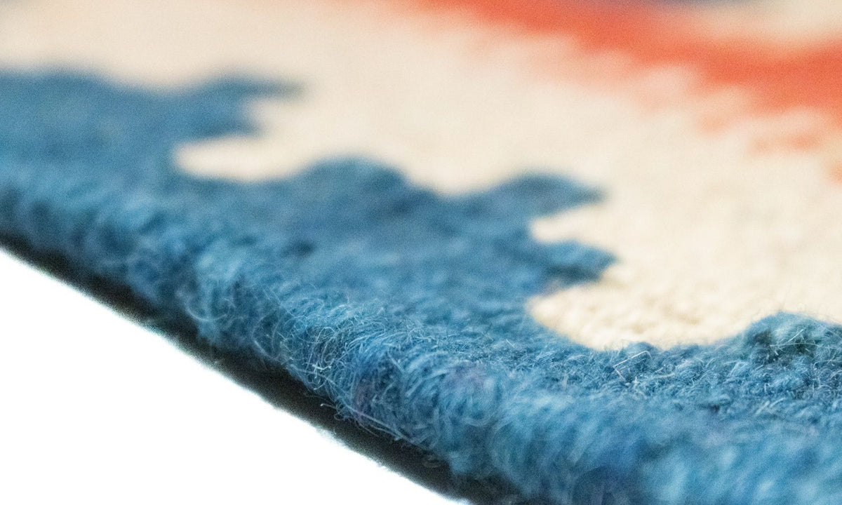 Kelim tapijt - Oosters - 95 x 64 cm - oranje