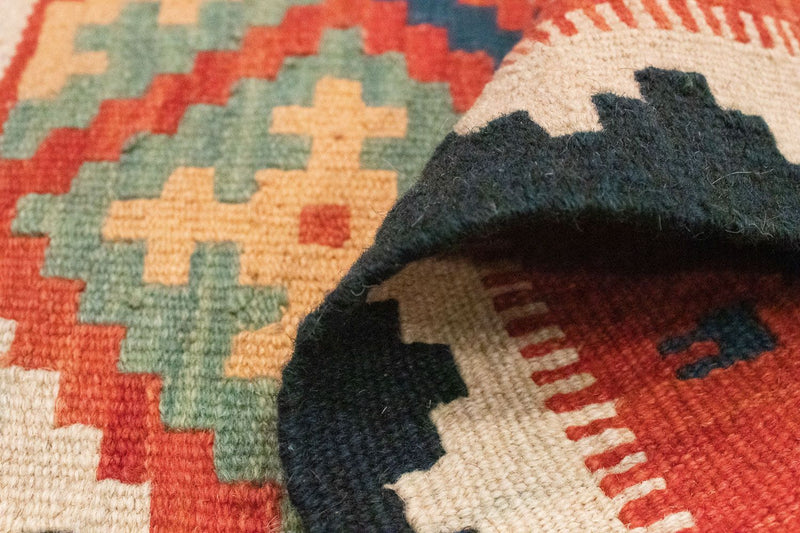 Kelim tapijt - Oosters - 92 x 65 cm - oranje