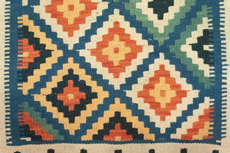 Kelim tapijt - Oosters - 90 x 60 cm - blauw