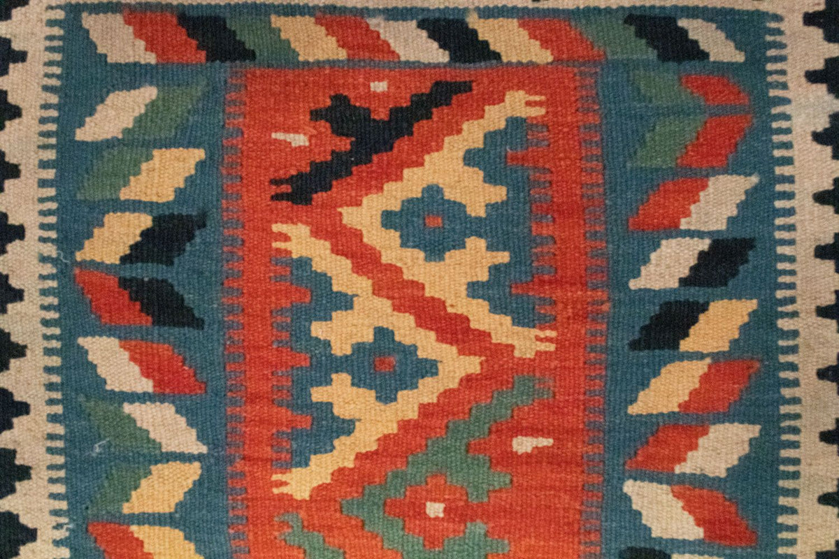 Kelim tapijt - Oosters - 87 x 60 cm - blauw