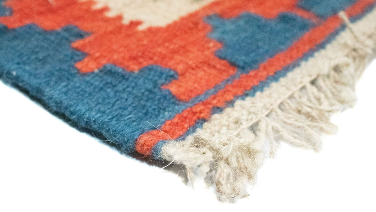 Kelim tapijt - Oosters - 90 x 63 cm - oranje