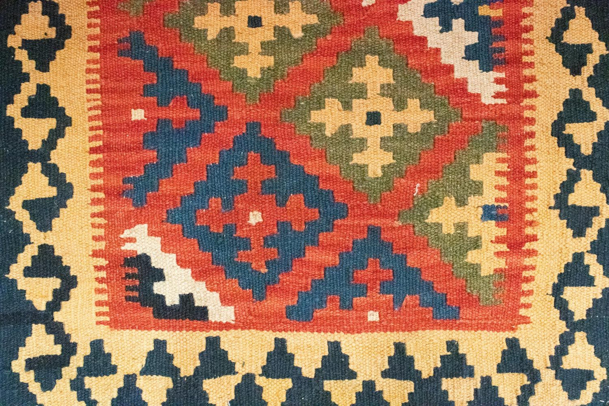 Kelim tapijt - Oosters - 90 x 62 cm - oranje