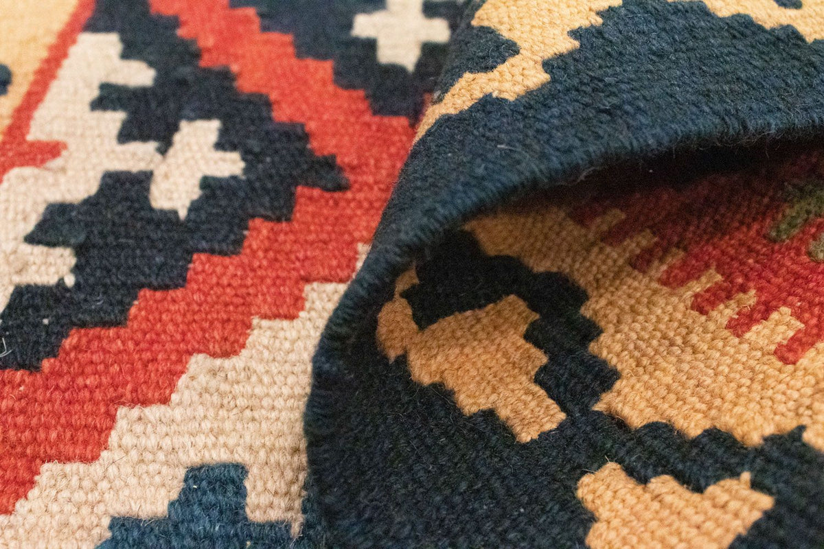 Kelim tapijt - Oosters - 90 x 62 cm - oranje