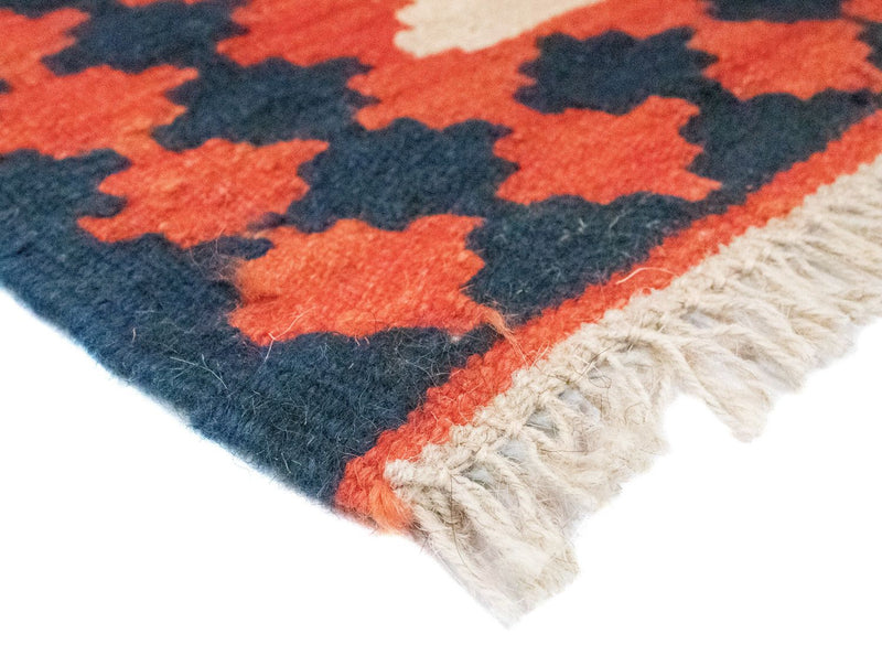 Kelim tapijt - Oosters - 96 x 64 cm - oranje