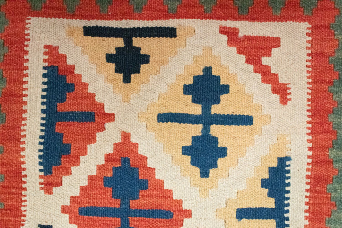 Kelim tapijt - Oosters - 93 x 61 cm - oranje