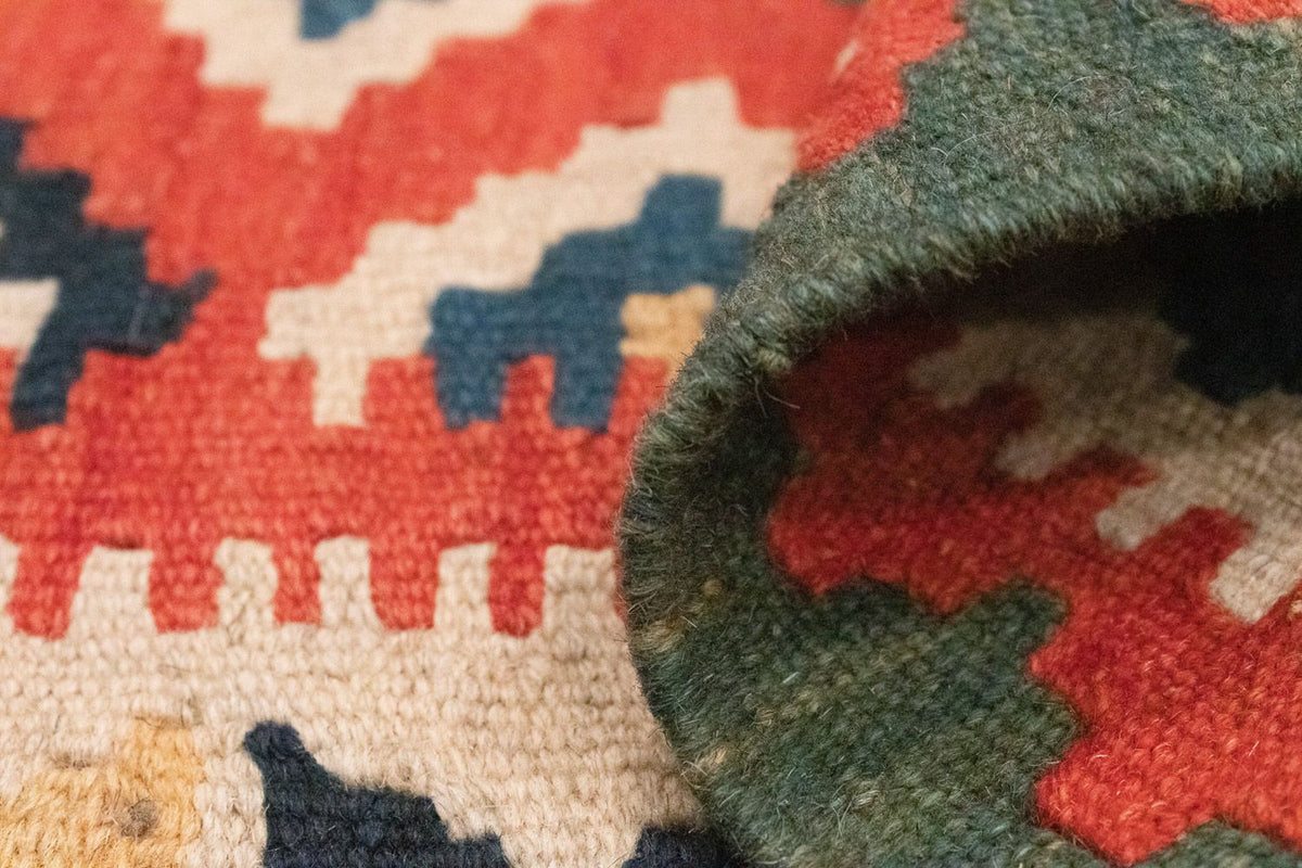 Kelim tapijt - Oosters - 95 x 65 cm - oranje