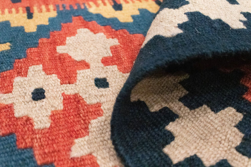 Kelim tapijt - Oosters - 89 x 60 cm - blauw