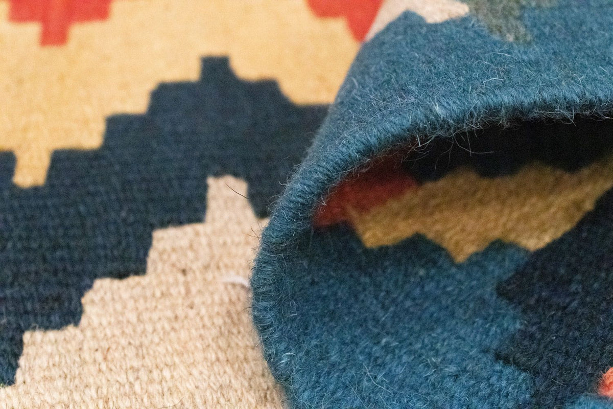 Kelim tapijt - Oosters - 91 x 61 cm - blauw