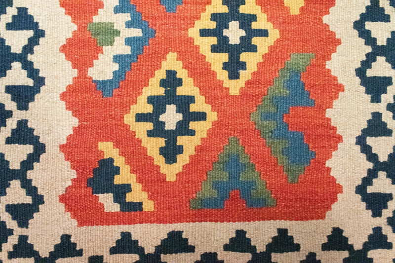 Kelim tapijt - Oosters - 91 x 61 cm - oranje