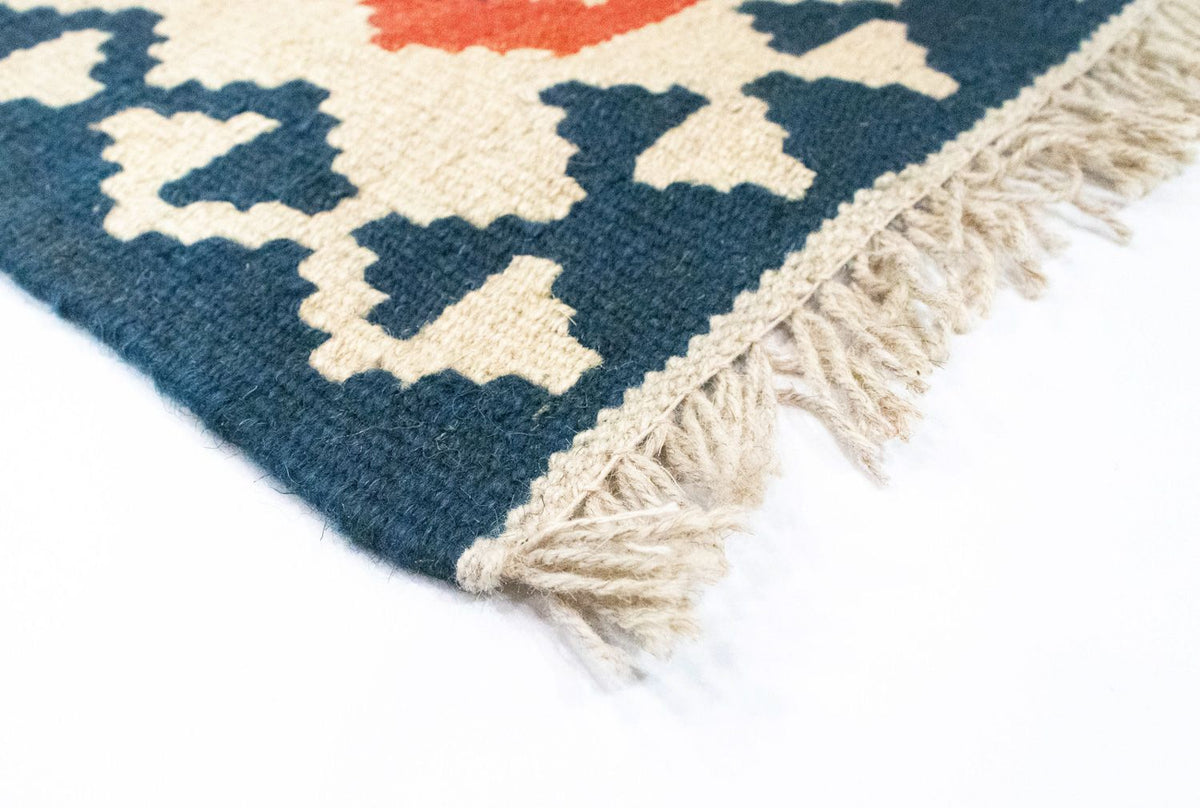 Kelim tapijt - Oosters - 91 x 61 cm - oranje