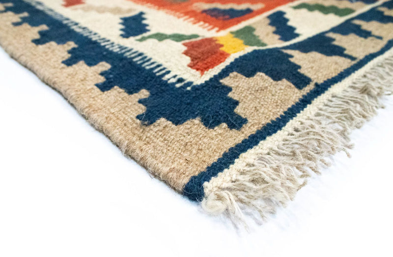 Kelim tapijt - Oosters - 91 x 66 cm - oranje