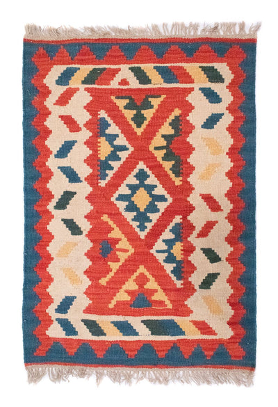 Kilim Fars Tapijt 64x95cm - meerkleurig