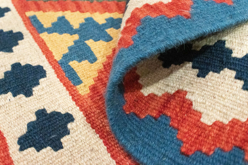 Kelim tapijt - Oosters - 93 x 67 cm - blauw