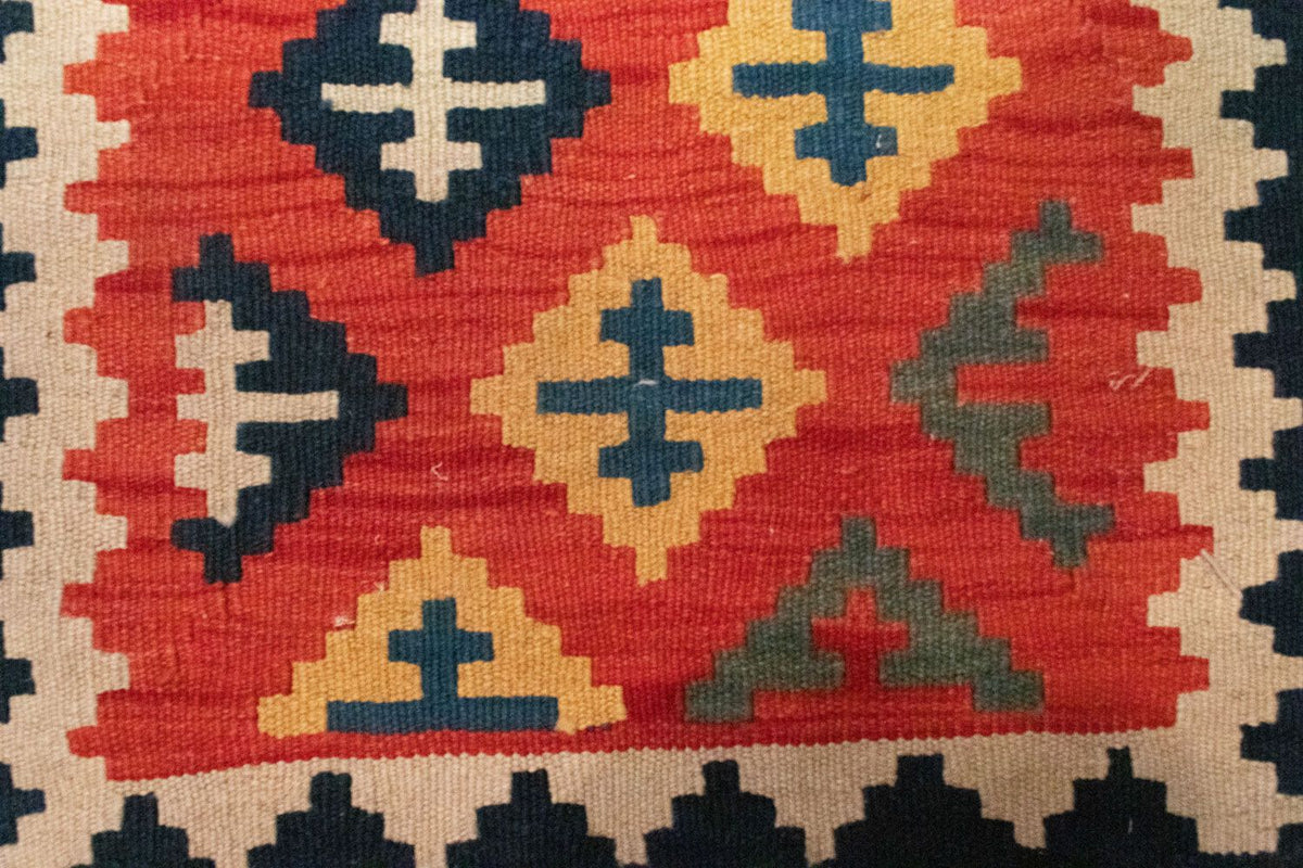 Kelim tapijt - Oosters - 93 x 62 cm - oranje