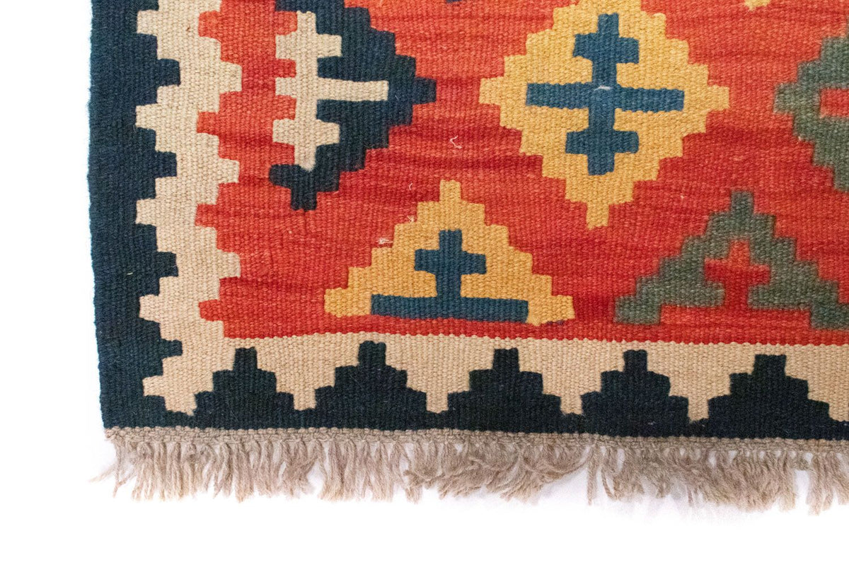 Kelim tapijt - Oosters - 93 x 62 cm - oranje