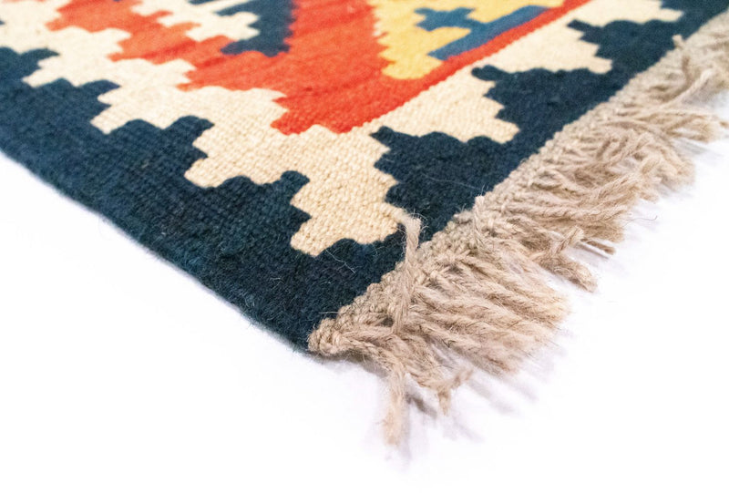 Kelim tapijt - Oosters - 93 x 62 cm - oranje