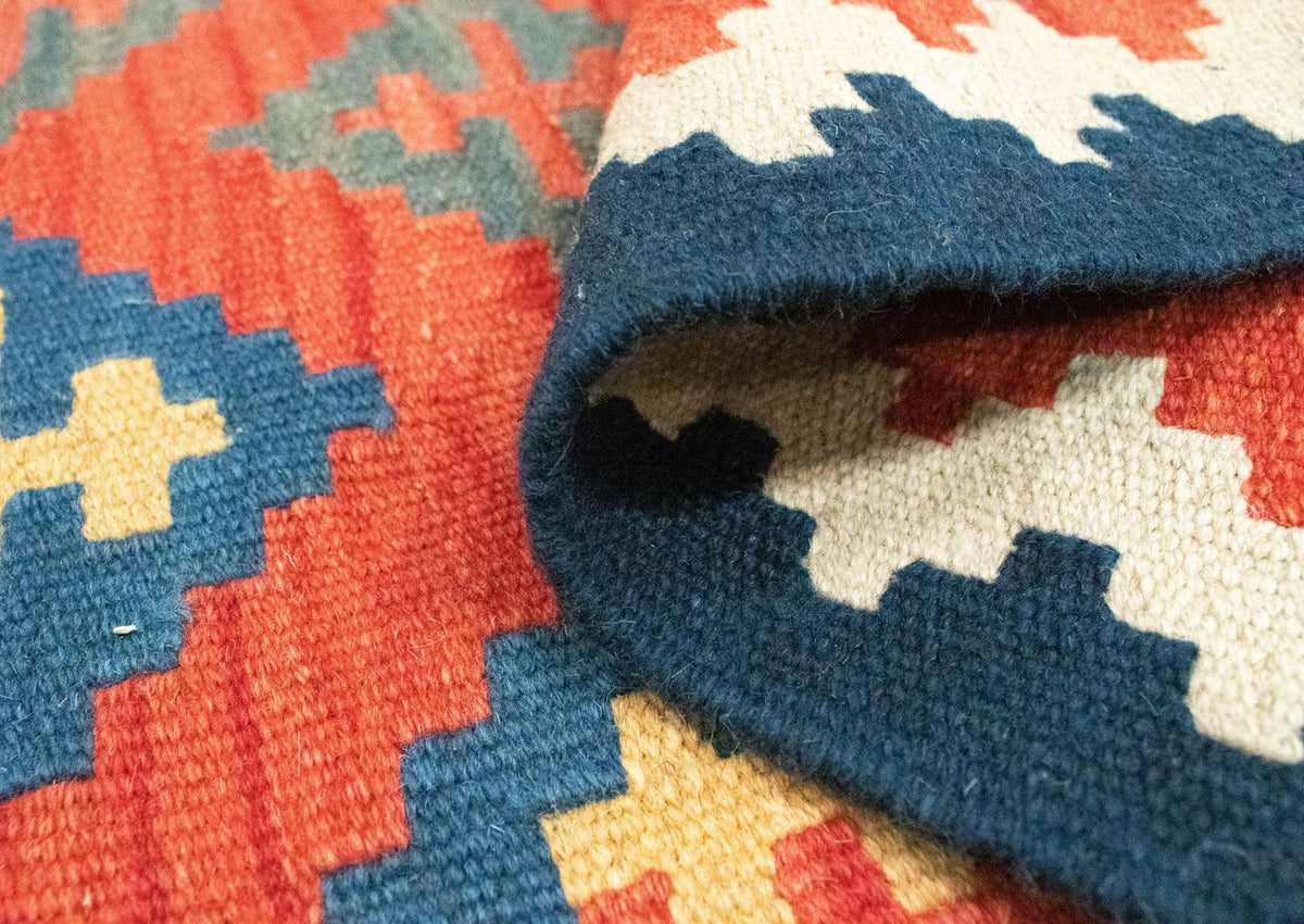 Kelim tapijt - Oosters - 93 x 62 cm - oranje