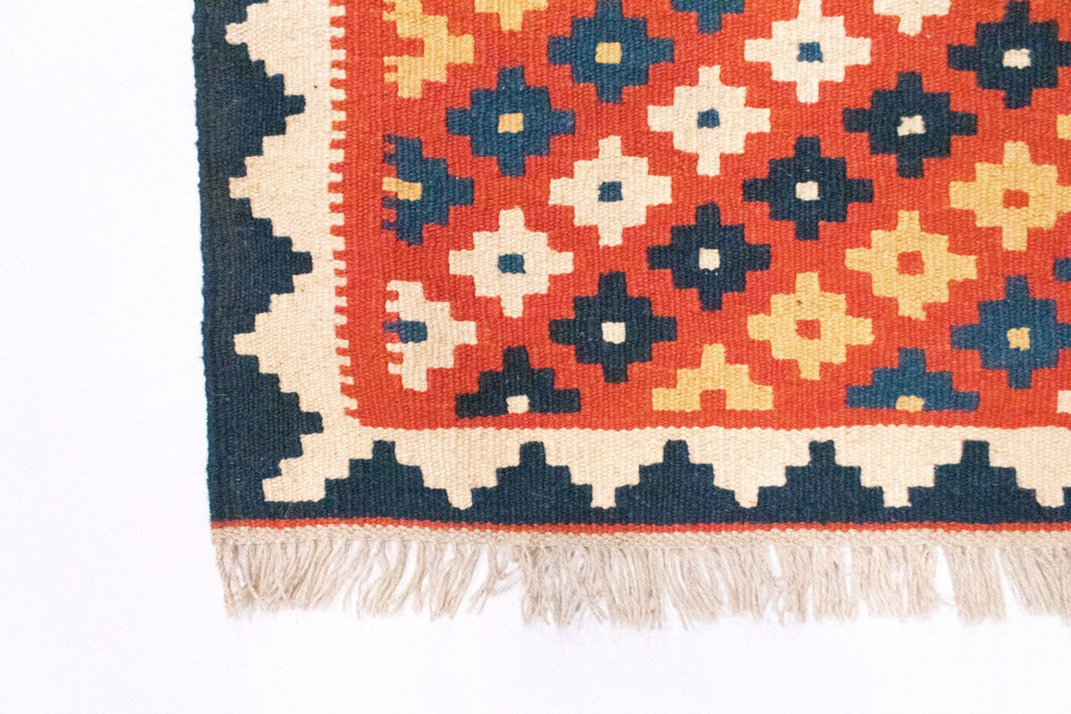 Kelim tapijt - Oosters - 98 x 65 cm - oranje