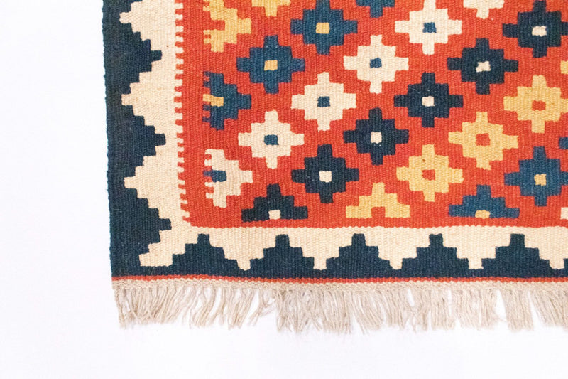 Kelim tapijt - Oosters - 98 x 65 cm - oranje