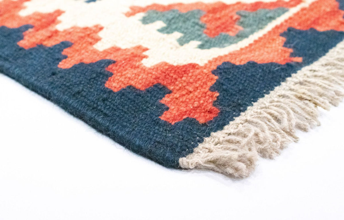 Kelim tapijt - Oosters - 95 x 65 cm - oranje