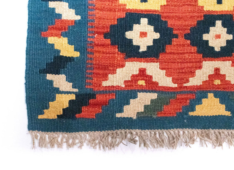 Kelim tapijt - Oosters - 87 x 62 cm - oranje