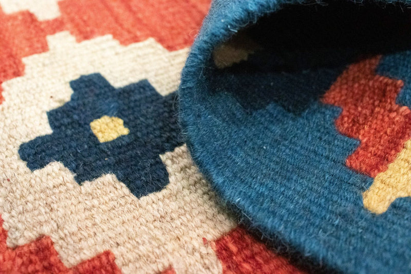 Kelim tapijt - Oosters - 87 x 62 cm - oranje