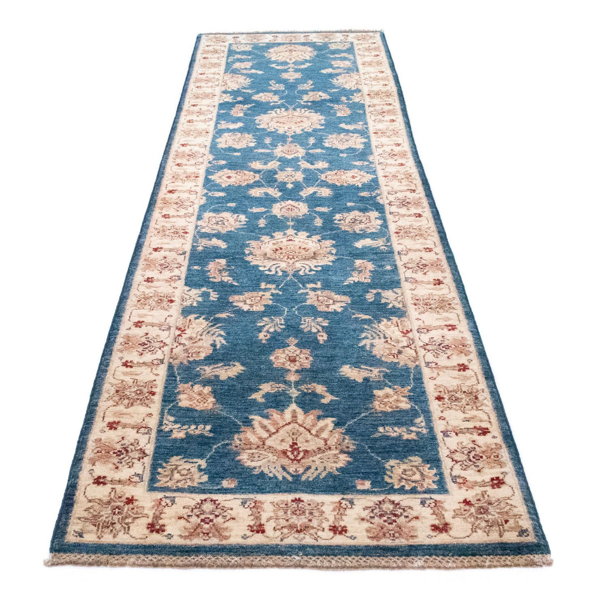 Loper Ziegler tapijt - 303 x 84 cm - blauw