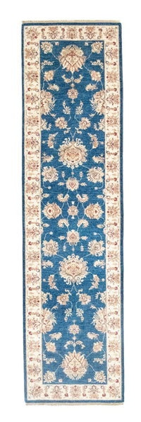 Loper Ziegler tapijt - 302 x 82 cm - blauw