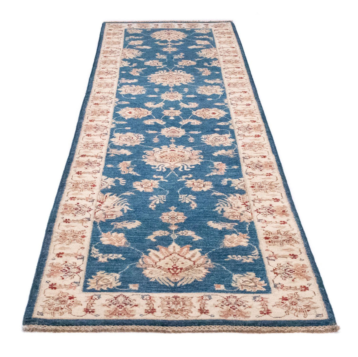 Loper Ziegler tapijt - 302 x 82 cm - blauw
