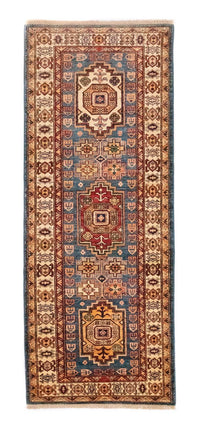 Loper Ziegler Tapijt - Kazak - 212 x 79 cm - blauw