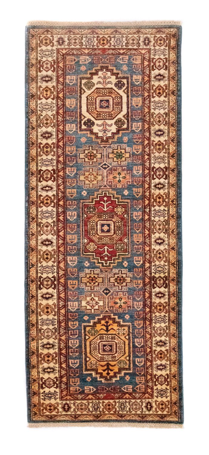 Loper Ziegler Tapijt - Kazak - 212 x 79 cm - blauw
