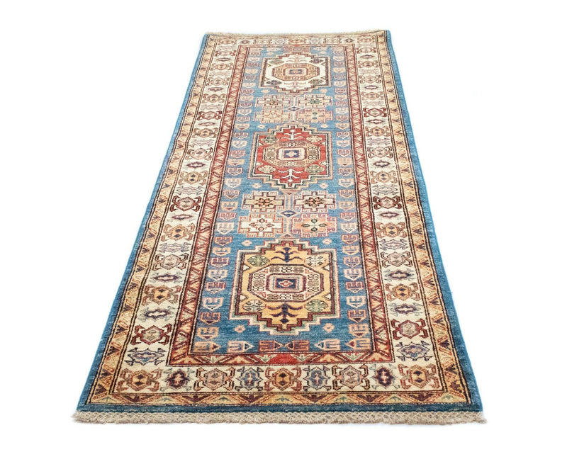 Loper Ziegler Tapijt - Kazak - 212 x 79 cm - blauw