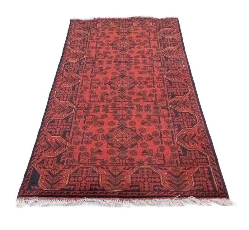 Loper Afghaans tapijt - Kunduz - 189 x 75 cm - rood