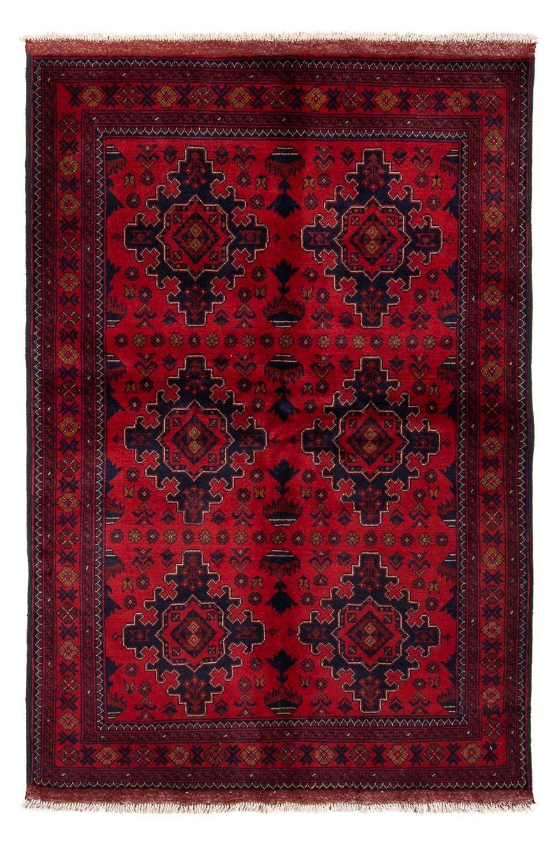 Afghaans tapijt - Kunduz - 192 x 128 cm - donkerrood