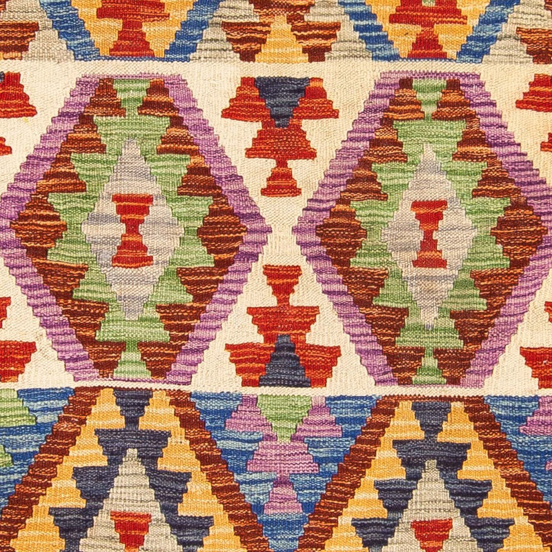 Loper Kelim tapijt - Splash - 305 x 81 cm - beige