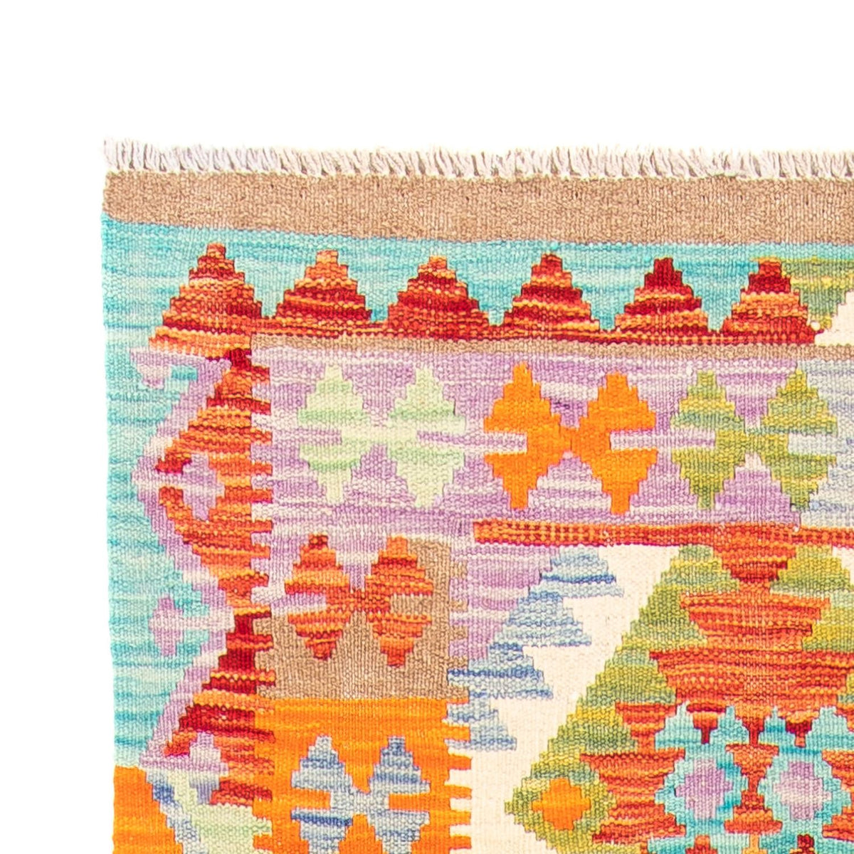 Loper Kelim tapijt - Splash - 300 x 82 cm - veelkleurig