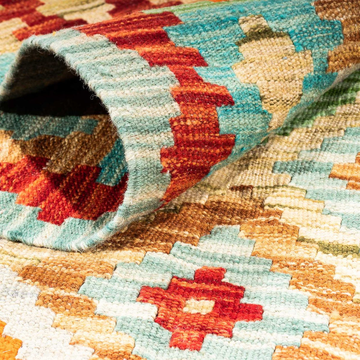 Kelim tapijt - Splash - 244 x 175 cm - veelkleurig