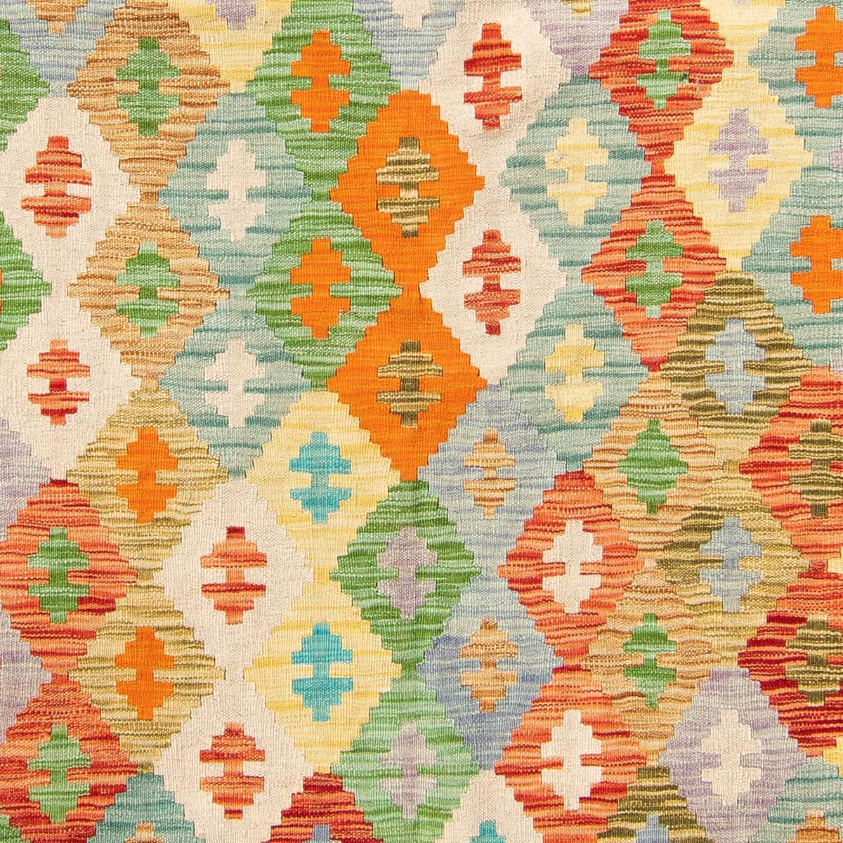 Kelim tapijt - Splash - 254 x 174 cm - turkoois