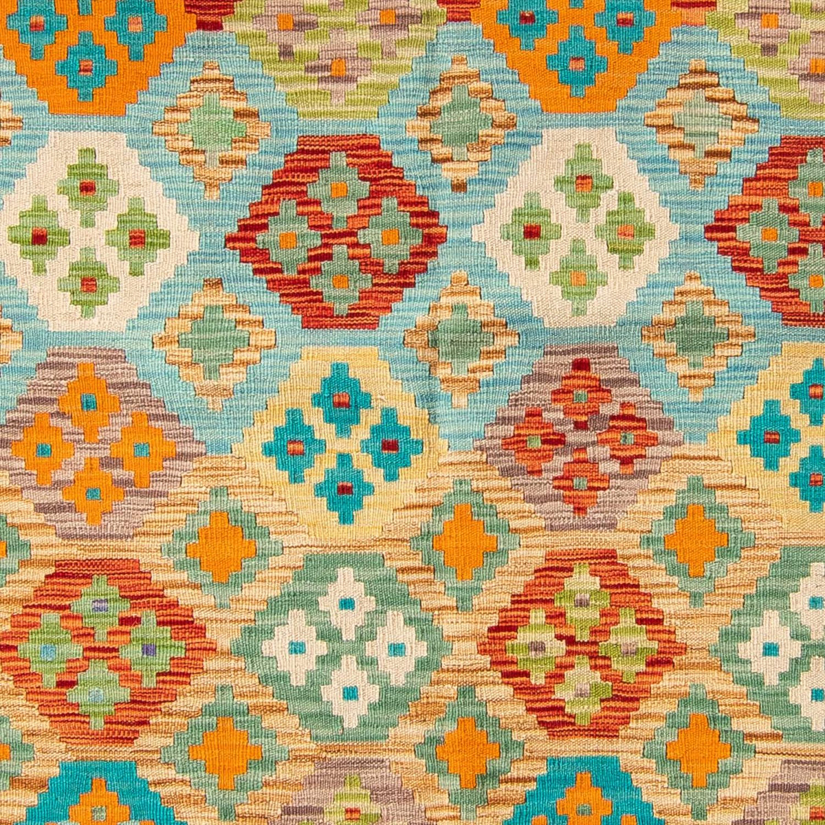 Kelim tapijt - Splash - 205 x 155 cm - groen