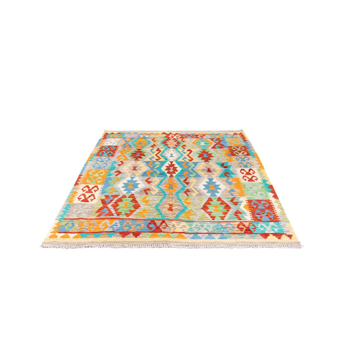 Kelim tapijt - Splash - 203 x 152 cm - veelkleurig