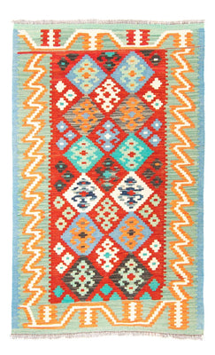 Kelim tapijt - Splash - 154 x 99 cm - donkerrood