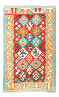 Kelim tapijt - Splash - 154 x 99 cm - donkerrood