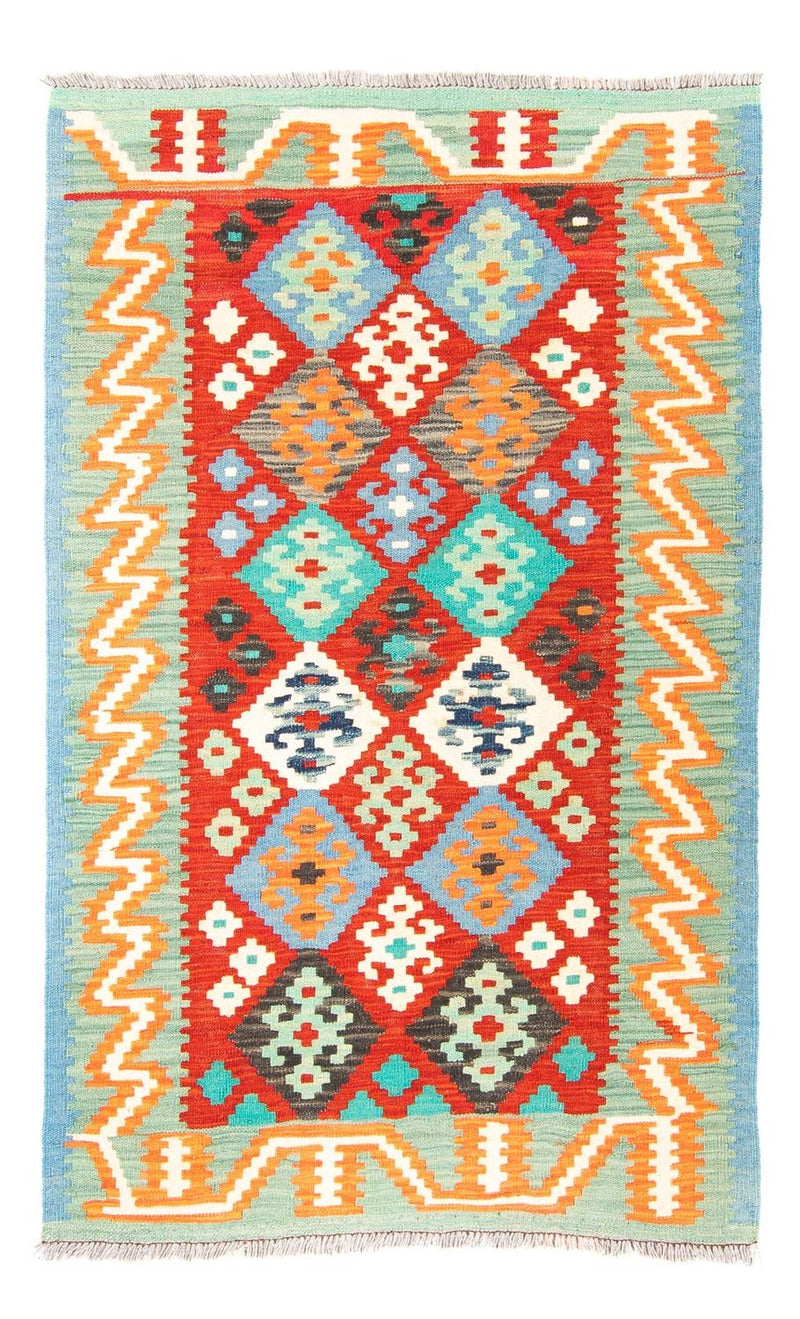 Kelim tapijt - Splash - 154 x 99 cm - donkerrood