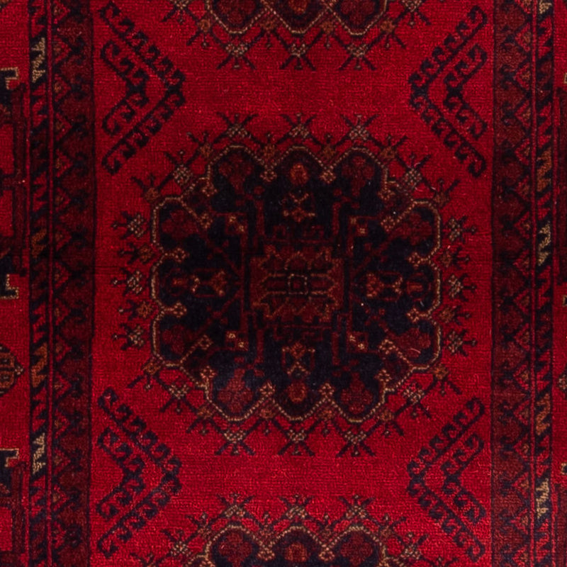 Loper Afghaans tapijt - Kunduz - 295 x 82 cm - donkerrood
