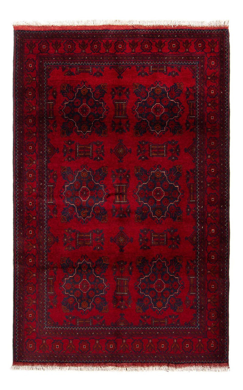 Afghaans tapijt - Kunduz - 219 x 126 cm - donkerrood