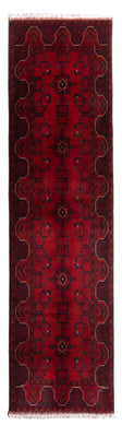 Loper Afghaans tapijt - Kunduz - 298 x 82 cm - donkerrood