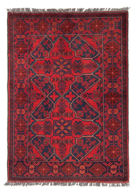 Afghaans tapijt - Kunduz - 125 x 78 cm - donkerrood